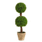 2.5'Boxwood Double Ball Topiary Artificial Tree (Indoor/Outdoor)