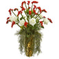 25" Rose Artificial Arrangement in Designer Gold Vase