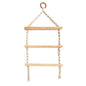 2.5'x 1'Three Tier Handmade Boho Macrame Wall Hanging with Wooden Shelf