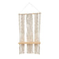 2.5'x 1.5'Layered Macrame Wall Hanging with Wooden Shelf