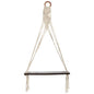 25" x 16" Macrame Wall Hanging with Wooden Shelf