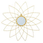 26" Gold Metal Flower Accent Wall Mirror
