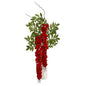 26" Wisteria Artificial Arrangement in White Vase