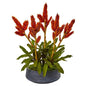 27" Tropical Bromeliad Artificial Plant in Decorative Bowl