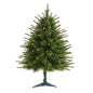 3'New England Pine Artificial Christmas Tree with 50 Clear Lights and 117 Bendable Branches