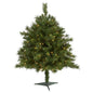 3'Wyoming Mixed Pine Artificial Christmas Tree with 150 Clear Lights and 270 Bendable Branches