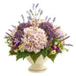 32" Hydrangea, Lavender and Mixed Flower Artificial Arrangement