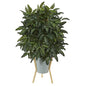 33" Bracken Fern Artificial Plant in Green Planter with Stand