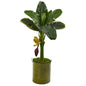 35" Banana Artificial Tree in Green Planter