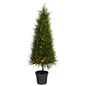 3.5'Cypress Artificial Tree with 350 LED Lights UV Resistant (Indoor/Outdoor)