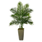 4'Areca Palm Artificial Tree in Green Planter (Real Touch)