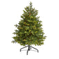 4'North Carolina Fir Artificial Christmas Tree with 250 Clear Lights and 1003 Bendable Branches