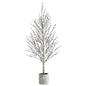 4'Snowed Twig Artificial Tree in Decorative Planter