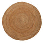4'x 4'Hand Braided Boho Jute Round Rug
