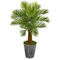 40" Robellini Palm Artificial Tree in Designer Tin Planter