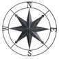 40" Washed Nautical Metal Compass Wall Art Decor