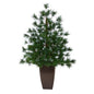 40" Yukon Mixed Pine Artificial Christmas Tree with 213 Bendable Branches in Bronze Metal Planter