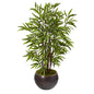 45" Bamboo Artificial Tree in Metal Bowl