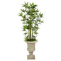 4.5'Bamboo Palm Artificial Tree in Sand Finished Urn