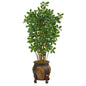 4.5'Black Olive Artificial Tree in Decorative Planter