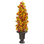 47" Autumn Maple Artificial Tree in Decorative Brown Urn