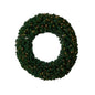 48" Large Artificial Christmas Wreath with 714 Bendable Branches and 200 Warm White LED Lights
