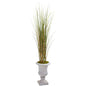 49" Grass and Bamboo Artificial Plant in Gray Urn