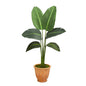 49" Traveler’s Palm Artificial Plant in Terra-Cotta Planter (Real Touch)