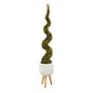 5'Mohlenbechia Spiral Artificial Tree in White Planter with Stand