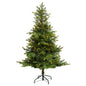 5'North Carolina Spruce Artificial Christmas Tree with 200 Clear Lights and 375 Bendable Branches