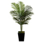 5'Paradise Palm Artificial Tree in Black Metal Planter