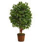 5'Super Deluxe Artificial Ficus Tree in Wicker Planter