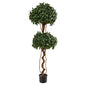 5'Sweet Bay Double Ball Topiary Artificial Tree