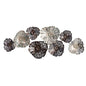 5'x 2'Floating Metal Floral Design Metal Wall Art Decor
