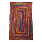 5'x 3'Handmade Braided Cape Cod Coastal Jute Rug