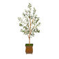 50" Olive Artificial Tree in Metal Planter