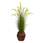 53" Wheat Grain Artificial Plant in Decorative Planter