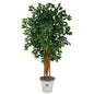 5.5'Sakaki Artificial Tree with 1470 Bendable Branches in Decorative Planter