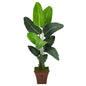 5.5'Travelers Palm Artificial Tree in Brown Planter