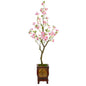 56" Cherry Blossom Artificial Tree in Decorative Planter