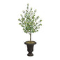 57" Eucalyptus Artificial Tree in Charcoal Urn
