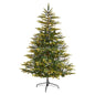 6' Barcelona Mountain Spruce Artificial Christmas Tree with 873 Bendable Branches and 450 Clear LED Lights
