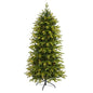 6'Belgium Fir “Natural Look" Artificial Christmas Tree with 300 Clear LED Lights