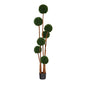 6'Boxwood Ball Topiary Artificial Tree with Natural Trunk UV Resistant (Indoor/Outdoor)
