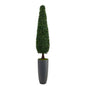 6'Boxwood Topiary Artificial Tree in Gray Planter UV Resistant (Indoor/Outdoor)