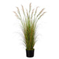 6'Grass Artificial Plant in Black Tin Planter