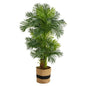 6'Hawaii Artificial Palm Tree in Handmade Natural Cotton Planter