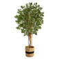 6'Japanese Maple Artificial Tree in Handmade Natural Cotton Planter