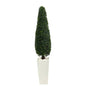 63" Boxwood Topiary Artificial Tree in Tall White Planter UV Resistant (Indoor/Outdoor)