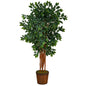 68" Sakaki Artificial Tree with 1470 Bendable Branches in Wicker Planter